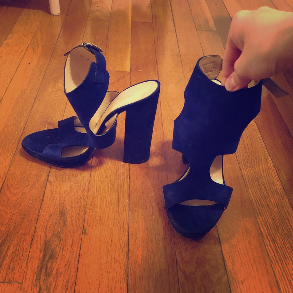 Cute open toe chunky heels